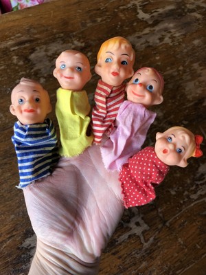 5 Vintage Finger Puppets | eBay