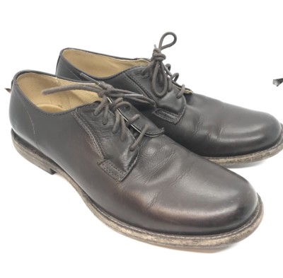 Frye John Addison Men’s Wingtip Oxford Dress Shoes Brown Canvas Leather Size 10 FRYE John Addison Lace Up Brown Leather Boots 87083 Vibram  main image 2