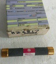 Image of Buss Fuses 5A 600V One Time buss Cooper Ind. Bussmann Div. 10 pcs per box