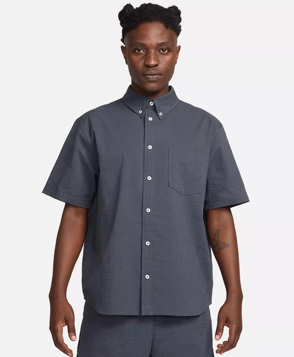 Nike Life Men's Short-Sleeve Seersucker Button-Down Shirt Nike Life Men's Short-Sleeve Seersucker Button-Down Shirt