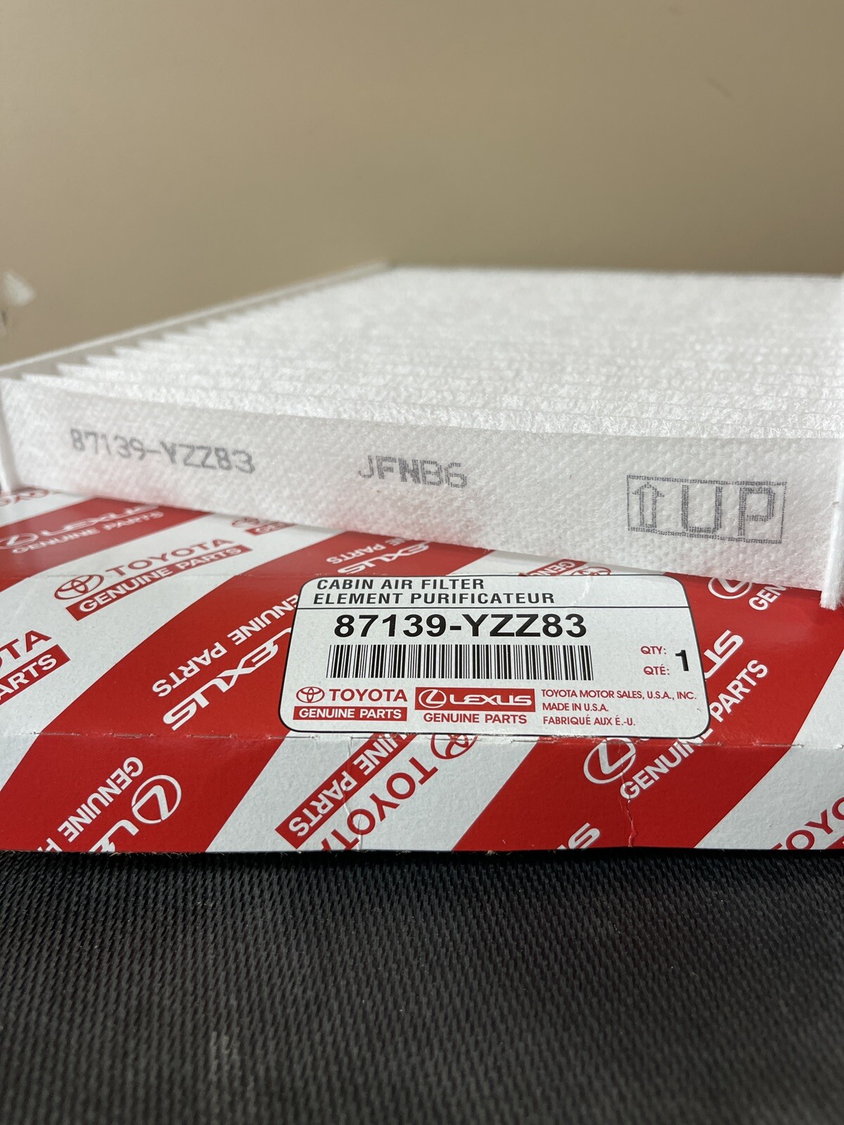 87139YZZ83 CABIN AIR FILTER GENUINE TOYOTA PART 20192022 RAV4 202022