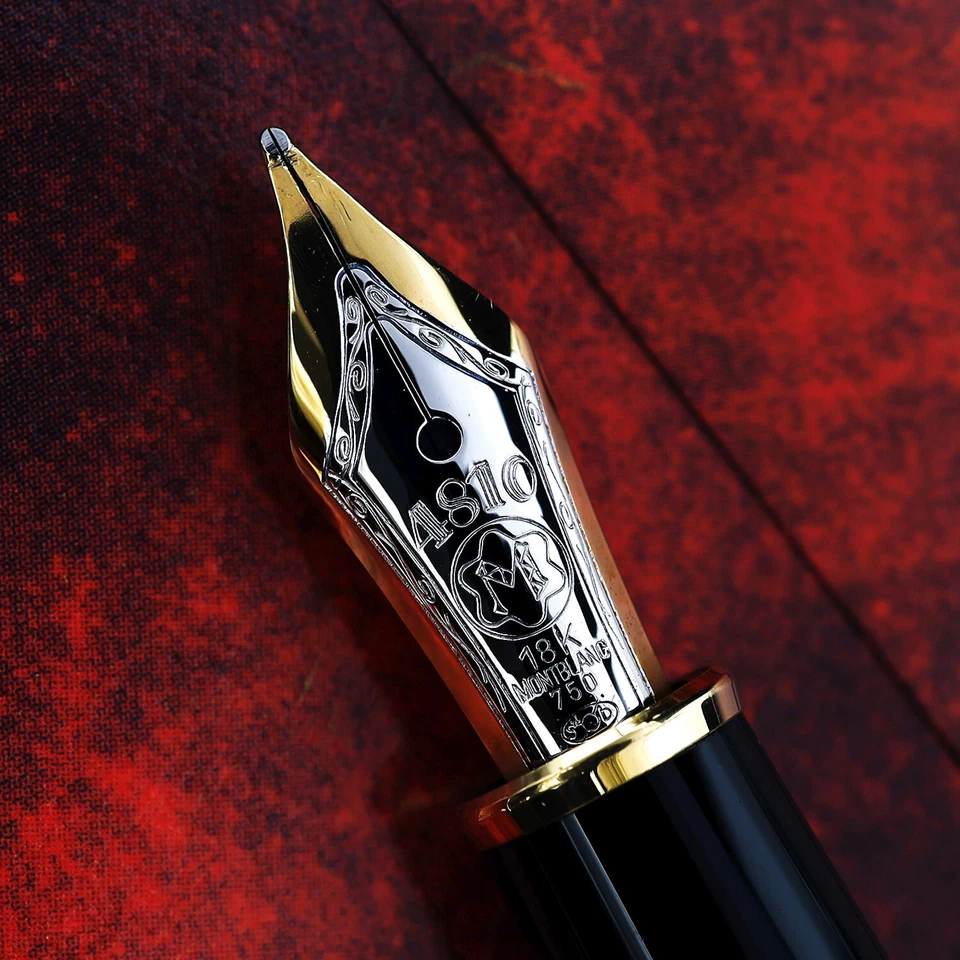 Montblanc Meisterstuck Solitaire Solid Gold Chevron 1449 Fountain