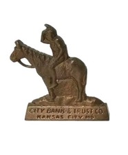 City National Bank Trust Indian Horse Bronze Statue Kansas City Missouri