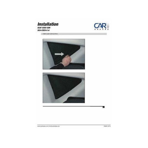 Protector solar para Seat Exeo ST Kombi año 09-14, cubiertas traseras + lunar trasero - Imagen 10 de 12