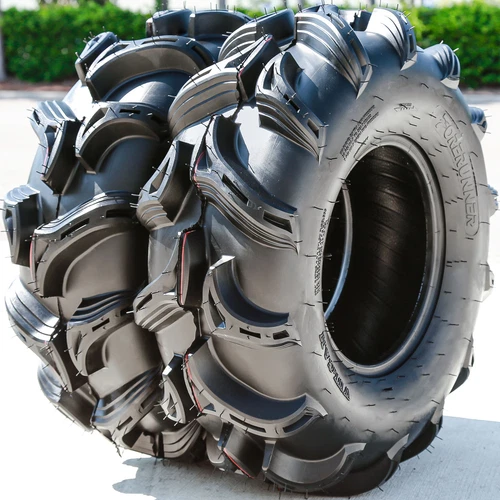 Set of 4 Vulcan ATV UTV Mud Tires 2x 28x11-12 & 2x 28x9-12 6 Ply - 隨ャ 2 蠑/蜈ア 8 蠑