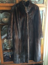 CAPPOTTO VISONE Evans Collezione Chicago Paris, Milano donna XL pit-pit 25" lunghezza 46"