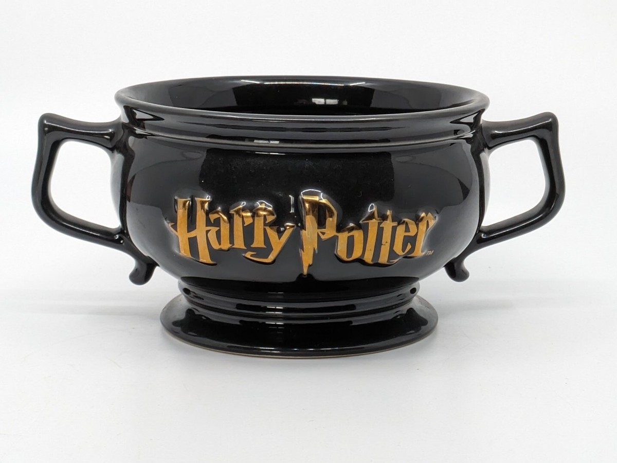 Vtg. Harry Potter Black Gryffindor Sorcerer's Stone Handled Soup