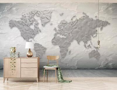 3D Puzzle World Map K8417 Wallpaper Mural Self-adhesive Removable Sticker Kay