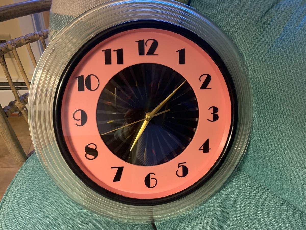 Vintage Hyman Kaleidoscope Light up Diner Clock | eBay