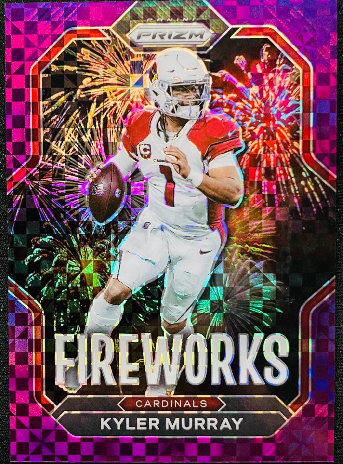 2022 KYLER MURRAY PANINI PRIZM PURPLE FIREWORKS SP /49 #F6