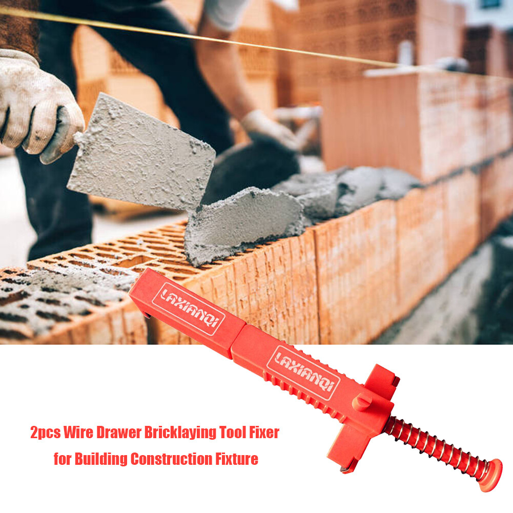 2pcs Wire Drawer Bricklaying Tool Fixer for Building Construction