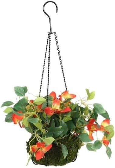 Hanging Basket Liner Green Jute Natural   14"  Fibre Garden Planter  10PK UK NEW - Image 4 of 4