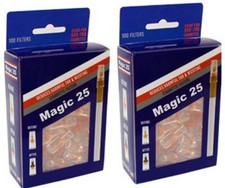 2 x MAGIC 25 Cigarette Filters Value Pack 200 Filters Tar  Nic Free Shipping