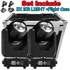 U'King 2Pcs 280W 10R Beam Moving Head Light with Flightcase RGBW Gobo Spot Stage
