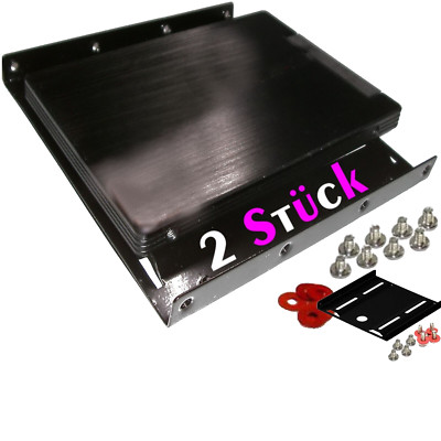 2 Stück SSD Einbaurahmen Adapter 2,5'' Halterung Montage Rahmen SET Schrauben  e