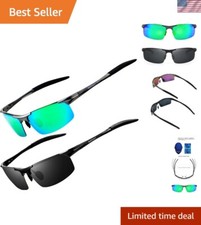 Durable Men's Polarized Sunglasses for Outdoor Sports UV Protection Included