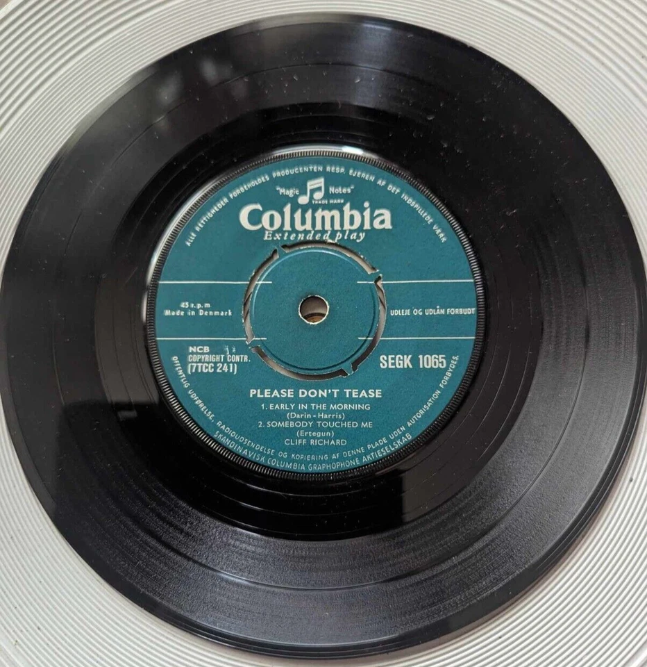 CLIFF RICHARD/SHADOWS DANISH 7" vinyl EP - " PLEASE DON'T TEASE " 1960 Foto 3 de 4