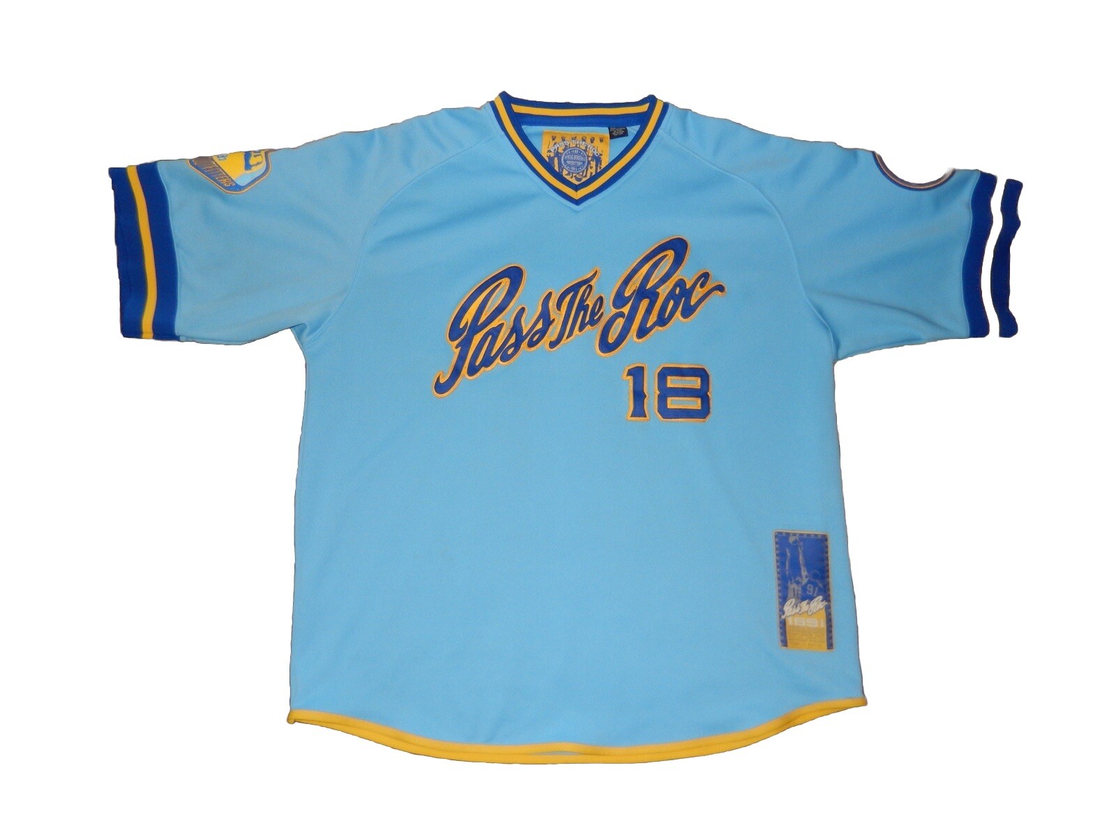 Pass The Roc 1891 Jersey Fan Basketball Shirt Light Blue Mens Size XXXL Vintage