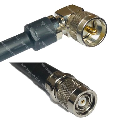 RFC400UF UHF MALE ANGLE to RP-TNC MALE Coaxial RF Cable USA-Ship Lot