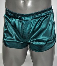 MEN'S GREEN SATIN BOXER SHORTS