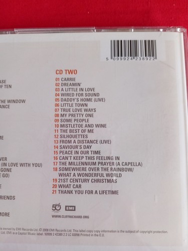 Cliff Richard - 50th Anniversary Album 2 x CD Set FREE UK POST - Bild 4 von 6