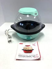 DASH SmartStore™ Stirring Popcorn Maker, 3QT Hot Oil Electric Popcorn Machine  A