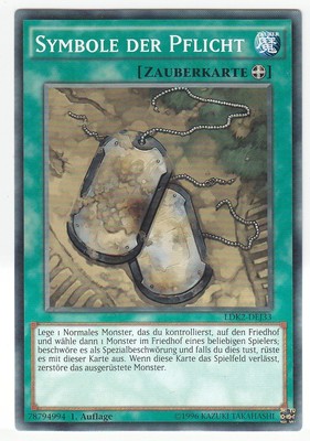 YU-GI-OH Symbole der Pflicht Common LDK2-DEJ33 NEU!