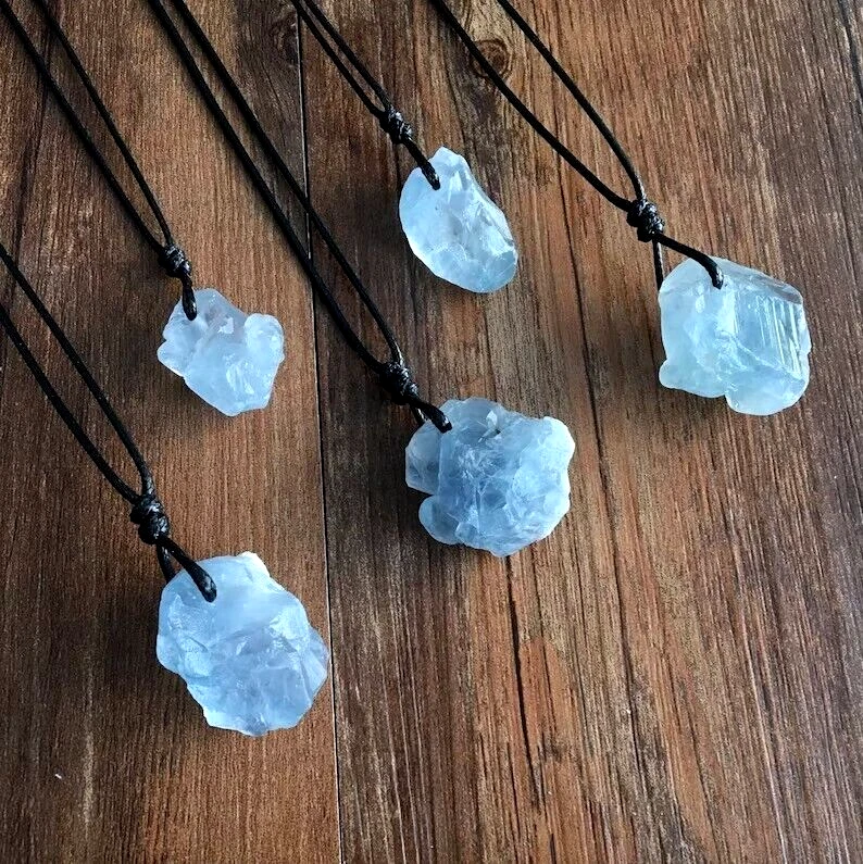 Blue quartz shop necklace