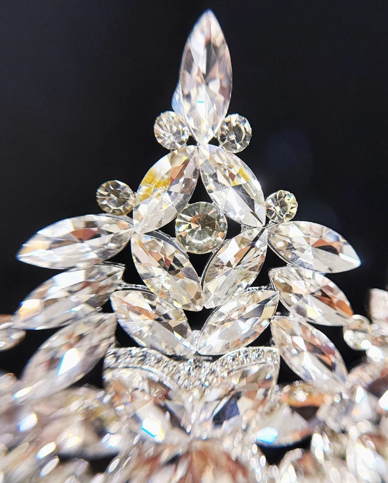 Quinceanera Crown, Crystal Crown, Crystal Bridal Tiara, Silver Wedding Crown - Image 2 of 4