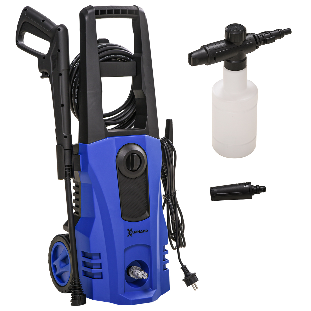 Rackhams Blue High Pressure Washer, 150 Bar Pressure, 510 L/H Flow, 1800W, High-Performance Portable Power Jet Wash Cleaner, - Image 2