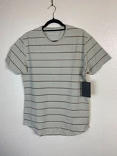 NEW BYLT Mens Lux Drop Cut Short Sleeve T-Shirt Size Medium Taupe Beige brown