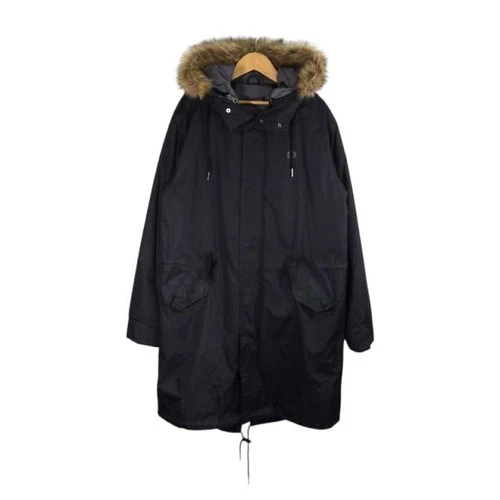 Fred Perry Zip In Liner Fishtail Parka Jacket J6504 M Black video thumbnail