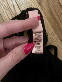 AGENT PROVOCATEUR Rudy Black and Purple Lace & Silk Bra RRP $220 32C