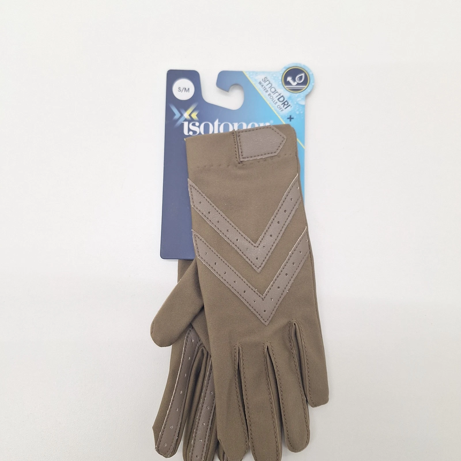 Isotoner Womens Classic Stretch Unlined SmartDri Driving Gloves Smokey Taupe S/M