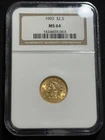 1903 P US American $2.5 Quarter Eagle Liberty Head Gold Coin MS64 NGC