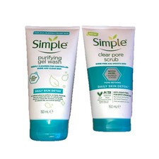 Image of Simple purifying facial wash 150ml  Simple Clear pore scrub 150ml 