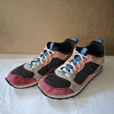Merrell Mens Alpine Sneaker Multi Color Suede Retro Low Top Shoes  Size 9.5