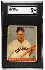 1933 Goudey #Ki Ki Cuyler Chicago Cubs PSA 2 Good HOF