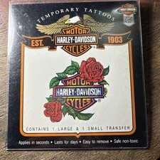 Harley Davidson Motorcycles - Temporary Tattoos Roses - 1993