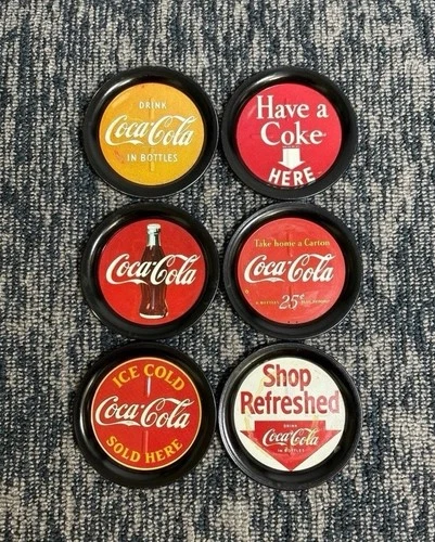 Vintage Coca-Cola Graphic Tin Coasters