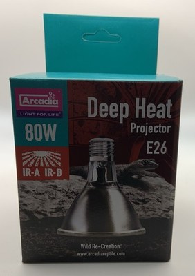 Arcadia Reptile 80W Deep Heat Projector Bulb IRA IRB ~ BRAND NEW