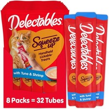 Hartz Delectables Squeeze up Interactive Lickable Wet Cat Treats 4 Count PacK 8