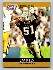 1990 Pro Set Sam Mills #217 New Orleans Saints