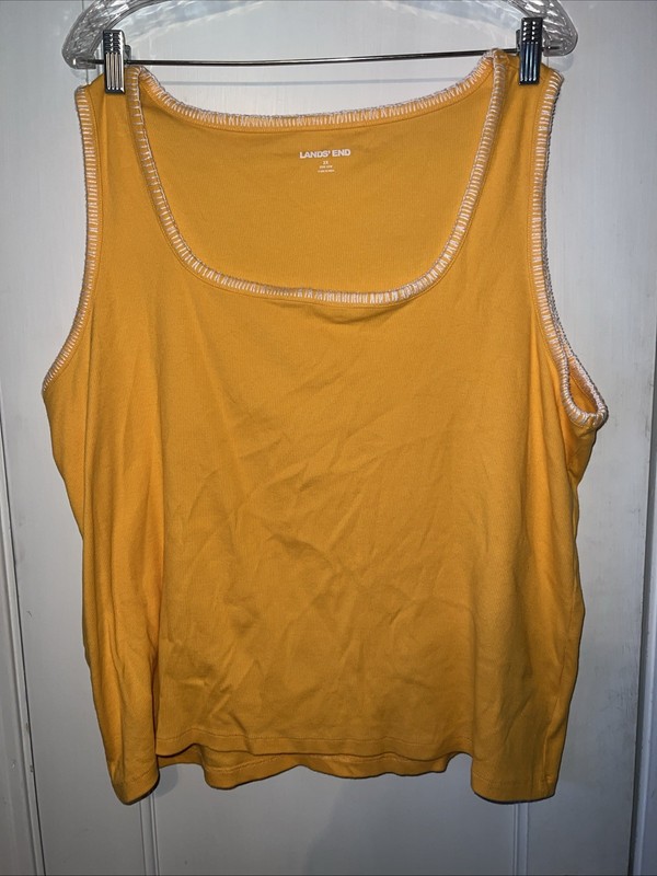 Lands End Orange Tank Size 2x