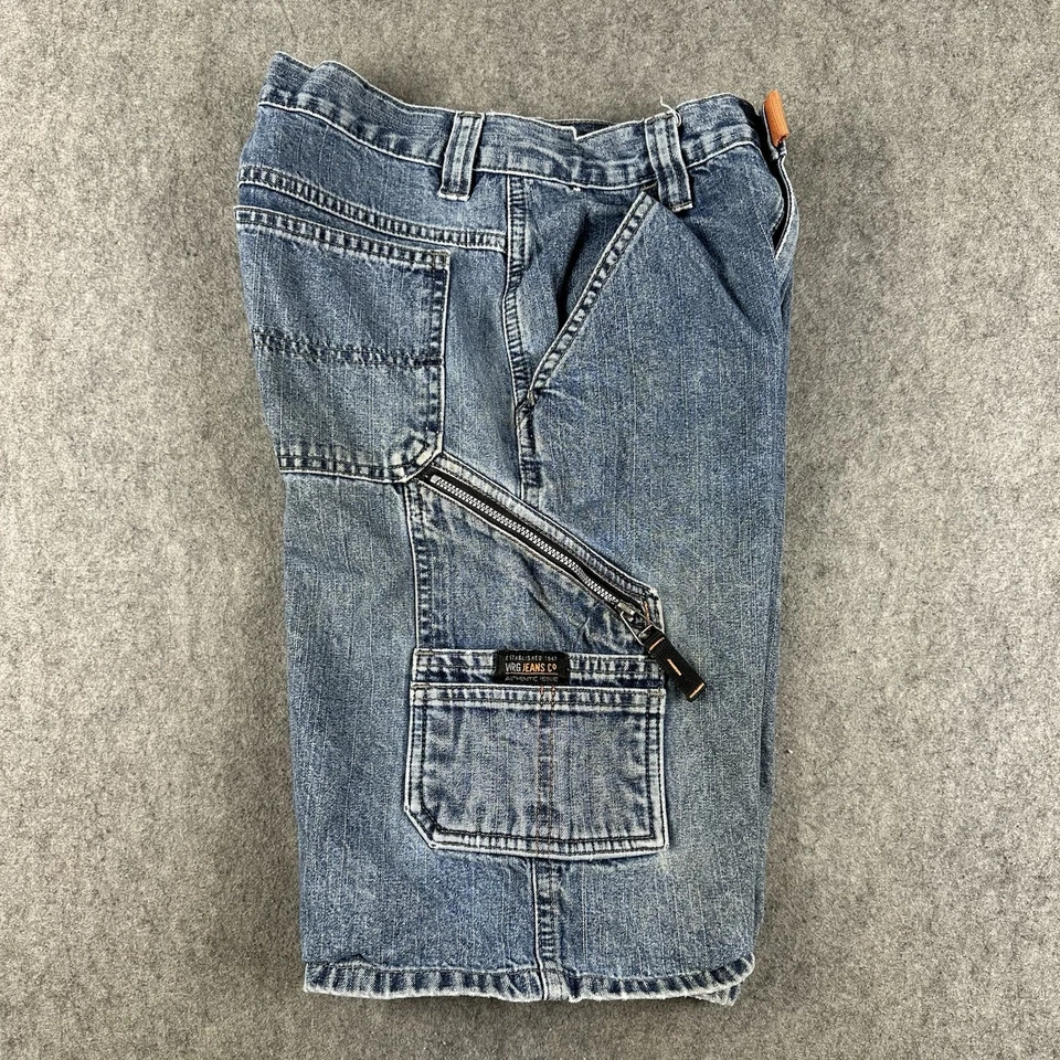 Pantalones Cortos de Denim Carpenter Cargo para Niños Talla 12 Regular Y2K Patinador 26Wx10.5L Wrangler Foto 3 de 4