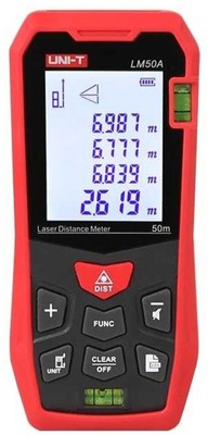 UNI-T LM50A Laser Distanzmesser, 50m, 2 Wasserwagen, Selbstkalibrierung,