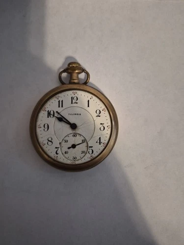 Vintage Illinois Gold Filled Pocket Watch Antique