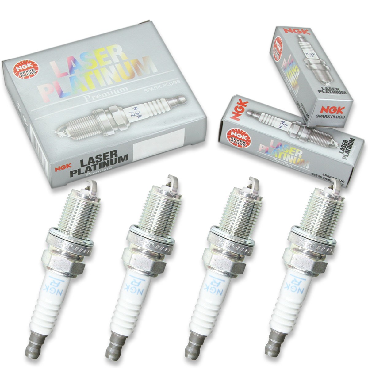 4 pcs NGK Laser Platinum Spark Plugs for 2003-2012 Toyota Corolla 2.4L 1.8L fc