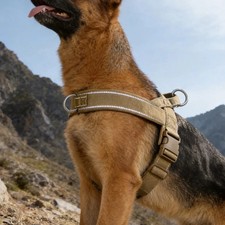 Tactical Dog Harness No Pull 1000D Nylon Large Dogs Handle Reflective Vest...
