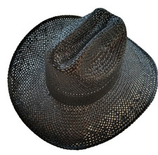 Straw Formosan XXXXX Cowboy/Cowgirl Hat Made in Mexico SIZE 7 Black